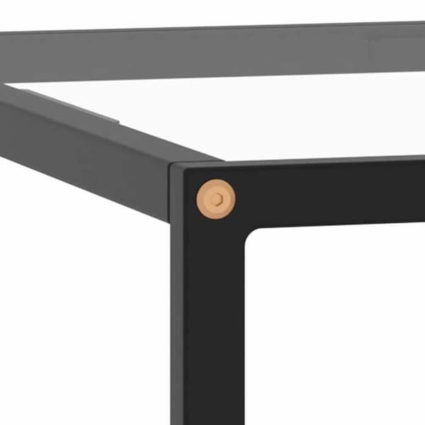 Maison Exclusive - Musta sohvapöytä karkaistulla lasilla 80x80x35 cm
