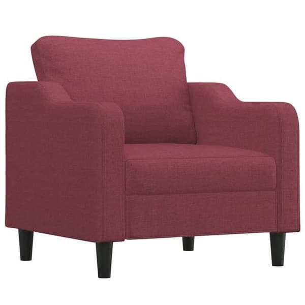 Maison Exclusive - Sæt af 3 sofaer med puder i Bordeaux rød stof