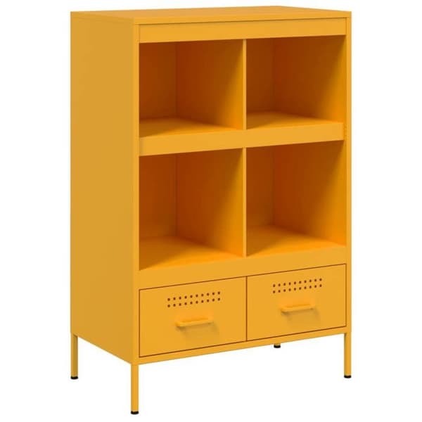 Maison Exclusive - Buffé hög gul senap 68x39x101,5 cm stål
