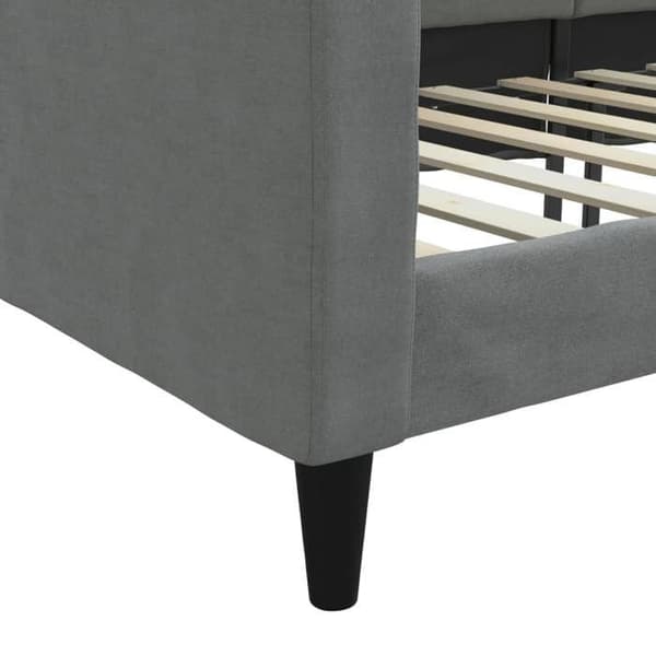 Maison Exclusive - Mörkgrå dagbädd 100x190 cm tyg Mörkgrå