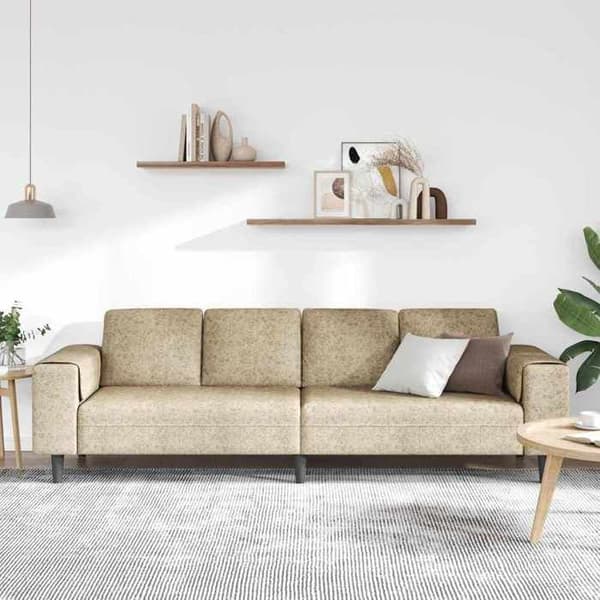 Soffa - MAISON EXCLUSIVE - 250 cm - Ljusgrå - Polyesteröverdrag - Skumkuddar Ljusgrått