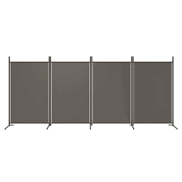 Adskillelsesvæg - EKSKLUSIV HUS - 4 paneler - Antracit - 346 x 180 cm - Polyesterstof antracit