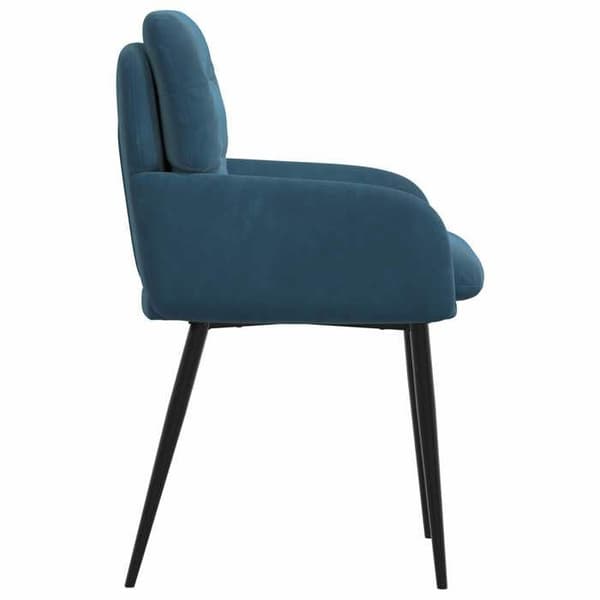 Maison Exclusive - Matstolar 6 st Sammet Blå 59 x 59,5 x 90 cm