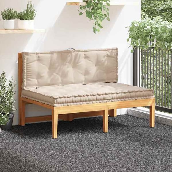Maison Exclusive - Palettgolvkuddar set om 2 i Beige Bomull beige