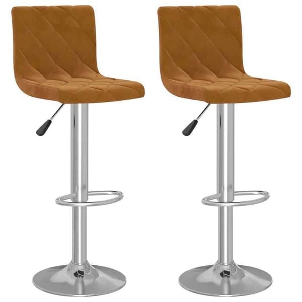 Maison Exclusive - Barstolar set om 2 brun sammet