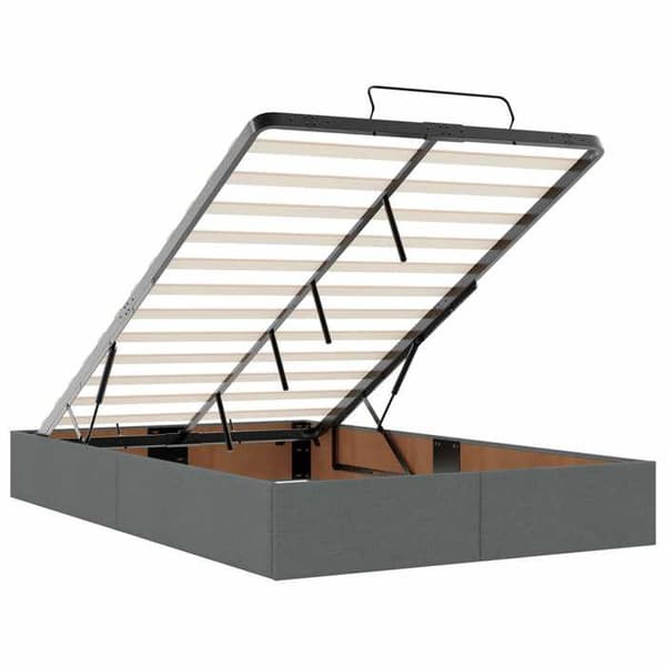 Sängsoffa - MAISON EXCLUSIVE - 120 x 200 cm - Mörkgrå - Lyftbar förvaring - Madrass ingår Mörkgrå