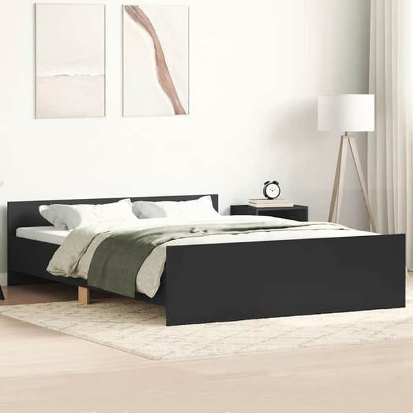 Maison Exclusive - Sengestel uden madras sort 150x200 cm Svart