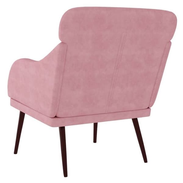 Maison Exclusive - Vaaleanpunainen nojatuoli 63x76x80 cm sametti