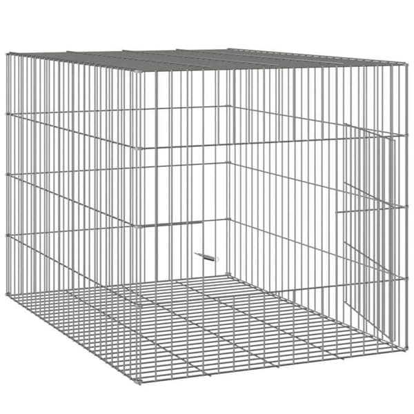 Maison Exclusive - Kaninbur 78x54x54 cm Galvaniserat järn Silver