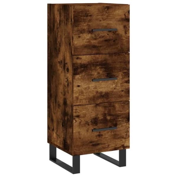Maison Exclusive - Buffet Røget Eg 34,5x34x90 cm Ingeniørtræ