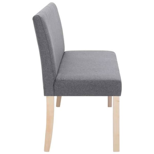 Maison Exclusive - Bänk 139,5 cm Ljusgrå Polyester Ljusgrå och naturlig