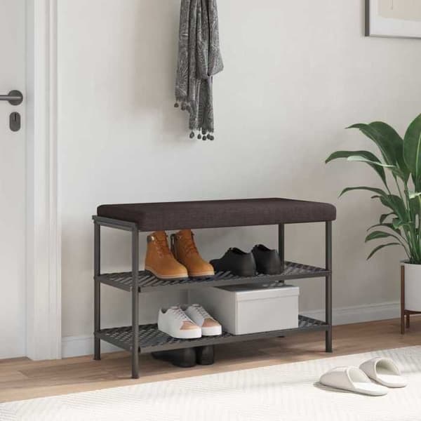 Bænkepude - EKSKLUSIV HUS - L-formet - Polyester - Dybde 35 cm - Skridsikker Mörkbrun