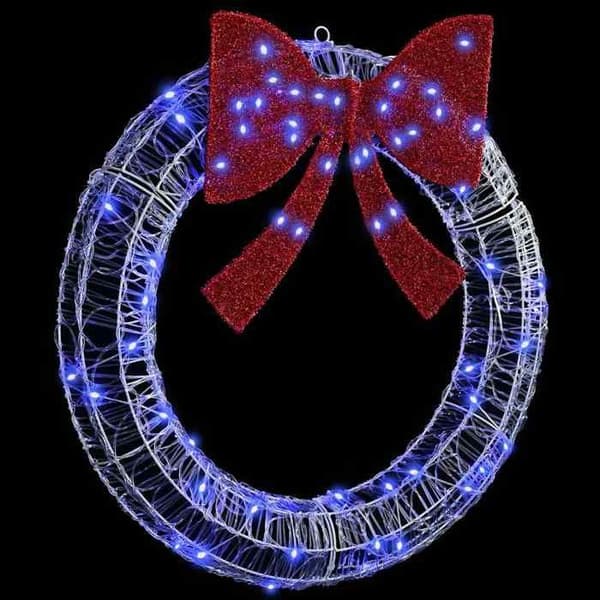 Maison Exclusive - Couronne 60 LED Blå 76 x 76 x 8,5 cm Akryl Blå