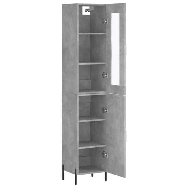 Maison Exclusive - Buffé hög Grå betong 34,5x34x180 cm Ingenjörsträ