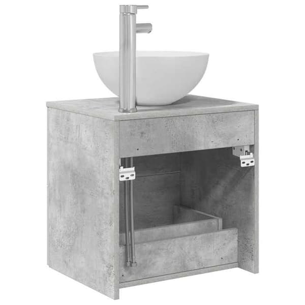 Maison Exclusive - Väggmonterad handfat vanity Grå betong 49,5 x 41 x 64,5 cm