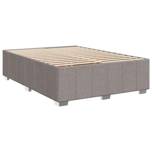 Maison Exclusive - Boxspring säng med madrass Taupe 160 x 200 cm Tyg