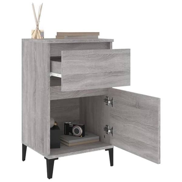 Maison Exclusive - Nattens bord sonoma grå 40x35x70 cm