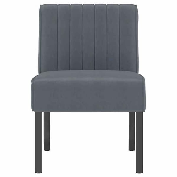 Maison Exclusive - Mørkegrå velour uden armlæn stol