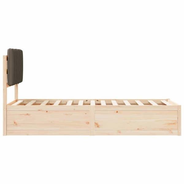 Maison Exclusive - Vuodekehys pehmustetulla päädyllä, taupe 75 x 190 cm Mol