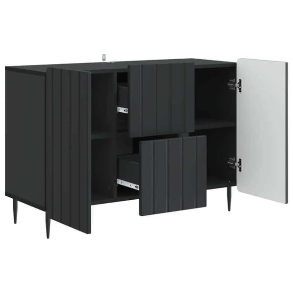 Maison Exclusive - Buffet med skuffe Sort 89 x 34,5 x 62 cm Ingeniørtræ