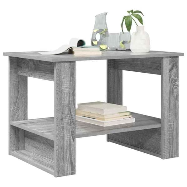 Bord - EKSKLUSIV HUS - Grå Sonoma 72x50x50 cm - Ingeniørtræ - Rektangulær - Hylder Gris Sonoma