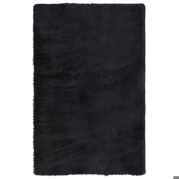 Tæppe Shaggy - MAISON EXCLUSIVE - NAVARRA - 130x200 cm - Sort - Antiskrid polyester svart