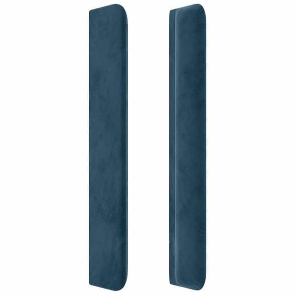 Maison Exclusive - Sänggavel med LED Blå mörk 163x16x118/128 cm Sammet Mörkblå