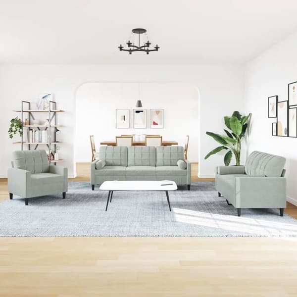 Maison Exclusive - 3 kpl sohvasetti ja samettityynyt ja -tyynykkeet