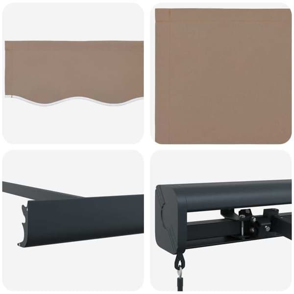 Maison Exclusive - Manuell markis 4 x 3 m Taupe 100 % polyester Mol