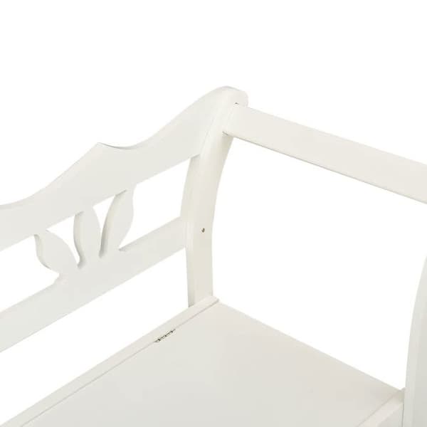 Maison Exclusive - Bänk Vit 107x45x75,5 cm Solid granträ Vit