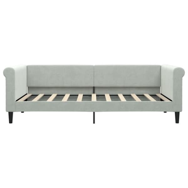 Maison Exclusive - Dagbädd med ljusgrå madrass 90x190 cm sammet ljusgrått