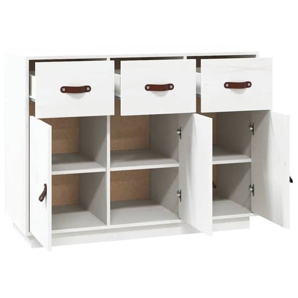 Maison Exclusive - Buffé Vit 100x40x75 cm Massivt furu Vit