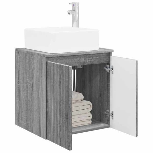 Maison Exclusive - Vægmonteret håndvask vanity Sonoma grå 53 x 35 x 63 cm
