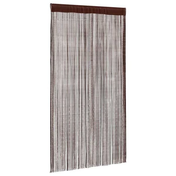 Gardiner i tråd - Eksklusivt hus - Brun - 100 x 250 cm - Polyester - Sæt af 2 brun