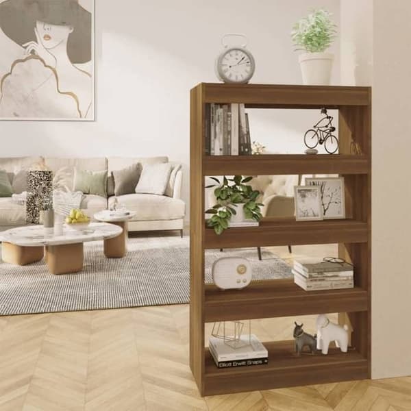 Maison Exclusive - Bibliotek/Rumseparator Mørkegnet Træ