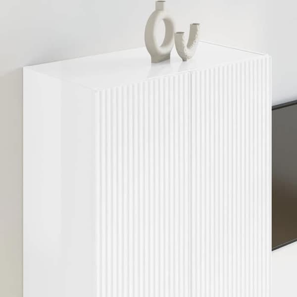 Maison Exclusive - Väggmonterad TV-möbel 59,5 x 31 x 80 cm Blank vit