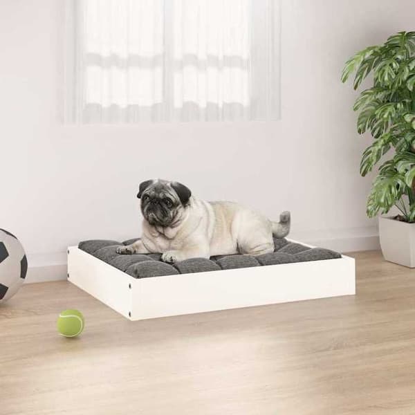 Maison Exclusive - Hundeseng Hvid 61,5x49x9 cm Solid fyrretræ