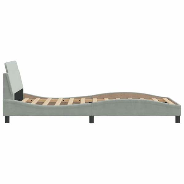 Maison Exclusive - Dover-harmaa sänkykehys 100x200 cm sametti Ljusgrått