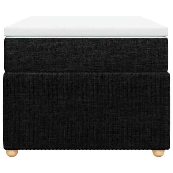 Maison Exclusive - Seng med lamelbund og madras Sort 90x200 cm Stof