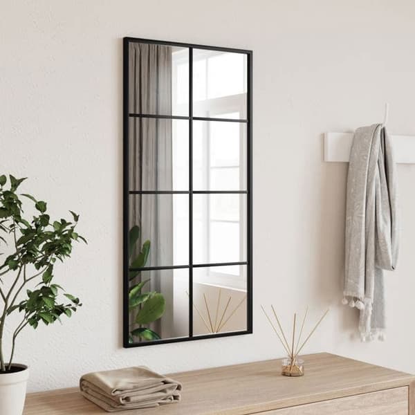Maison Exclusive - Svart väggspegel 40x80 cm rektangulär järn