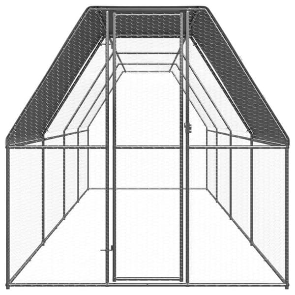Maison Exclusive - Utomhus hönshus 2x8x2 m Galvaniserat stål