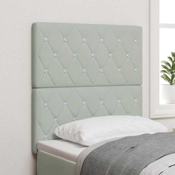 Maison Exclusive - LED-hovedgærde med LED-strips Lys grå 80 cm Velour