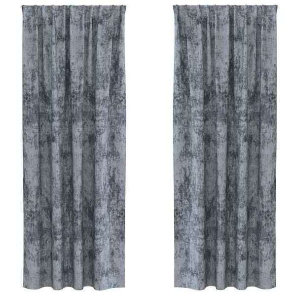 Maison Exclusive - Gardiner i sammet 2 st Grå Silver 260 x 140 cm Sammet