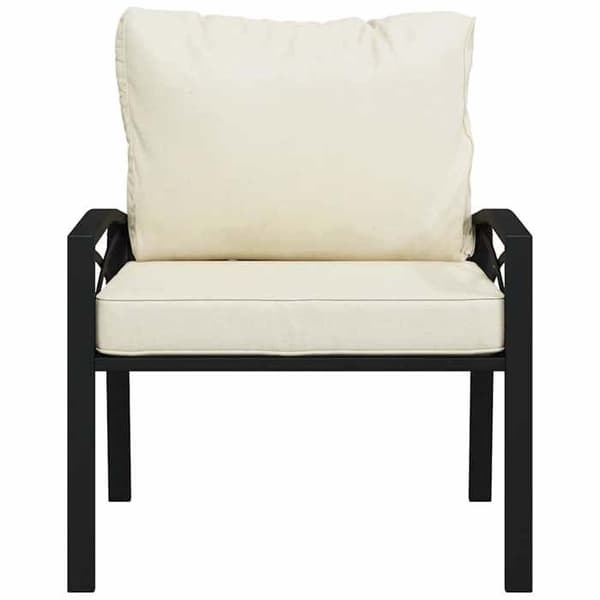 Havestol - EKSKLUSIV HUS - 68x76x79 cm - Malet stål - Sandfarvede puder - Modulerbare armlæn Sand