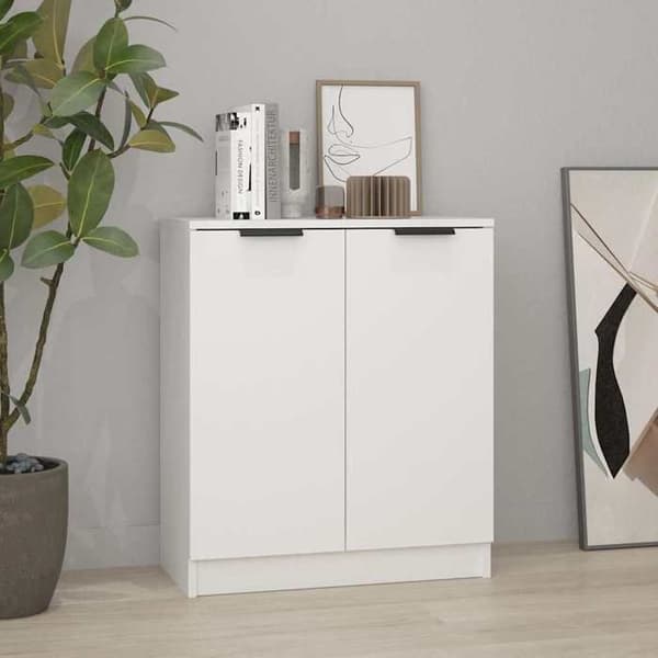 Maison Exclusive - Buffé Vit 60x30x70 cm Ingenjörsträ