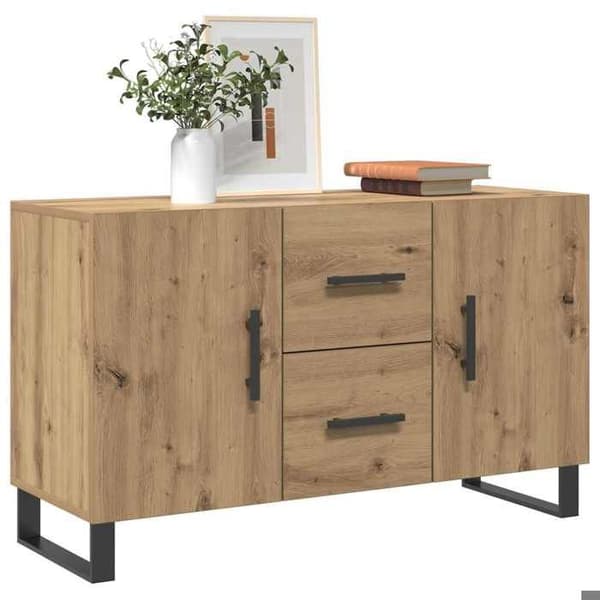 Maison Exclusive - Buffé i hantverksmässig ek 100x36x60 cm ingenjörsträ