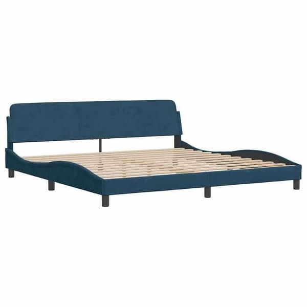 Maison Exclusive - Dover-sänkykehys sininen 200x200 cm sametti