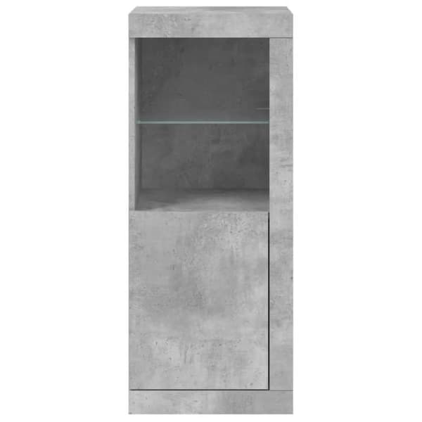 Maison Exclusive - Buffet med LED-lys grå beton 41x37x100 cm