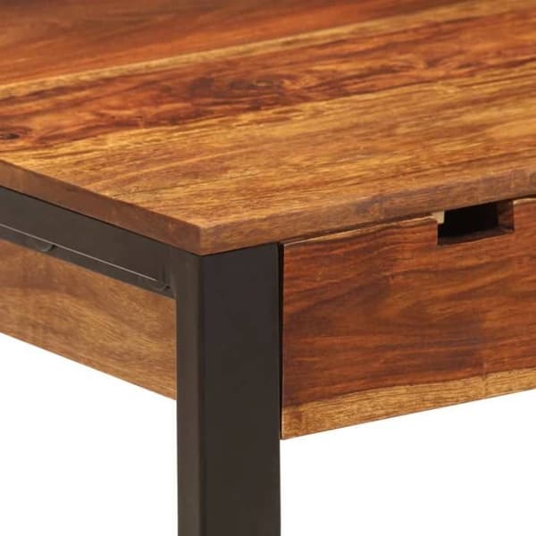 Maison Exclusive - Kontor 110x55x78 cm Solid Seshamträ Stål