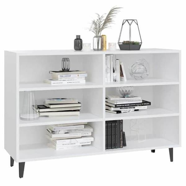 Maison Exclusive - Buffé vit 103,5x35x70 cm ingenjörsträ